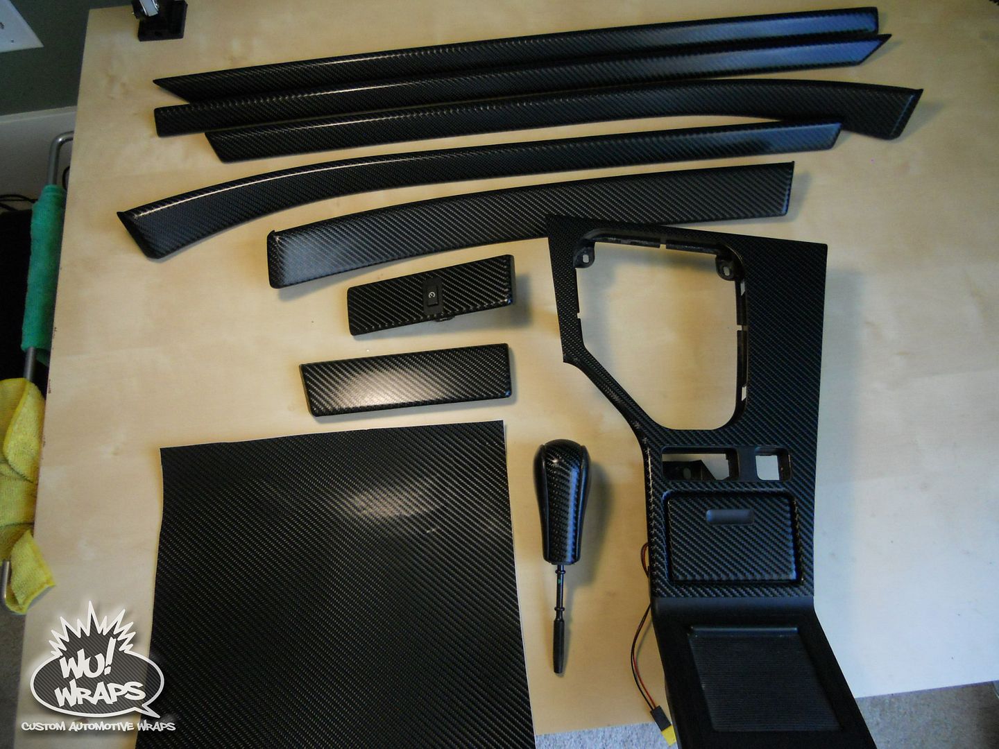 Bmw E39 5 Series Interior Trim Wrapped With Vvivid Vinyl 4d True R Black Carbon Fiber 6529